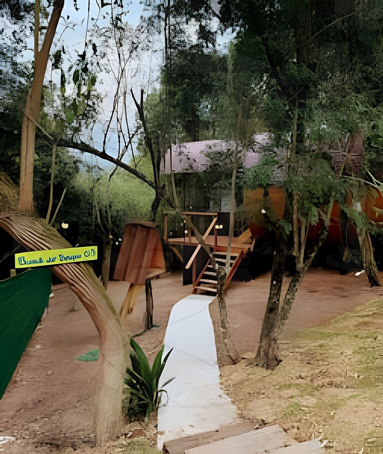 Cabana do Bosque com Hidromassagem e Café da manhã