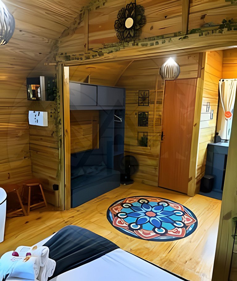 Cabana do Bosque com Hidromassagem e Café da manhã