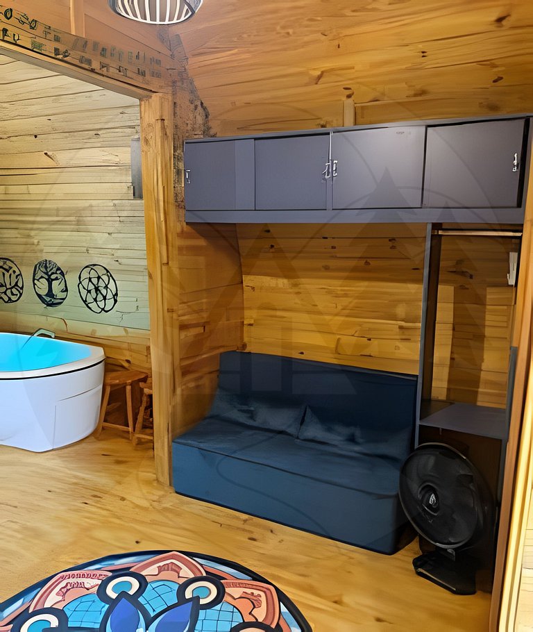 Cabana do Bosque com Hidromassagem e Café da manhã