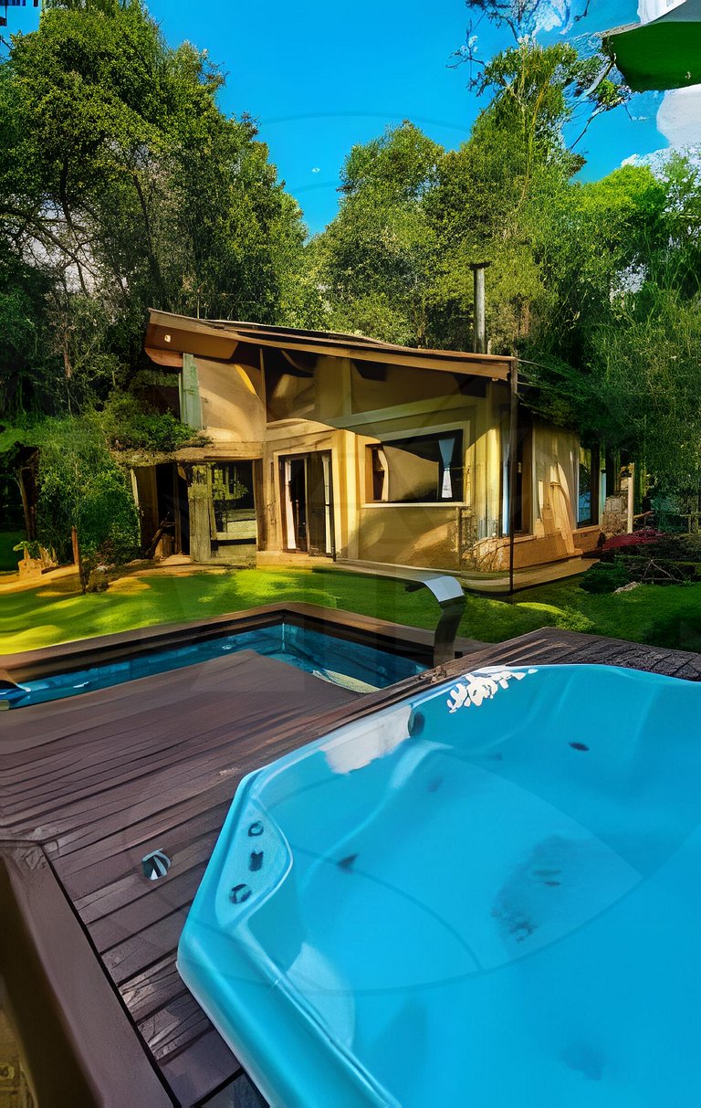 Refúgio com Hidro e Lareira na Serra da Cantareira