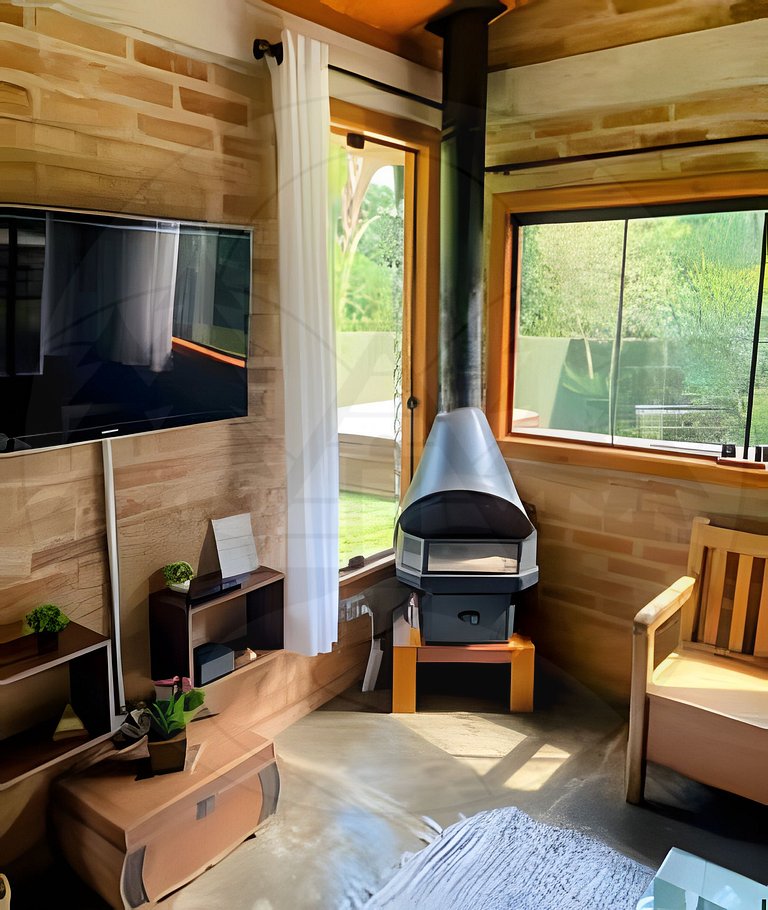 Refúgio com Hidro e Lareira na Serra da Cantareira