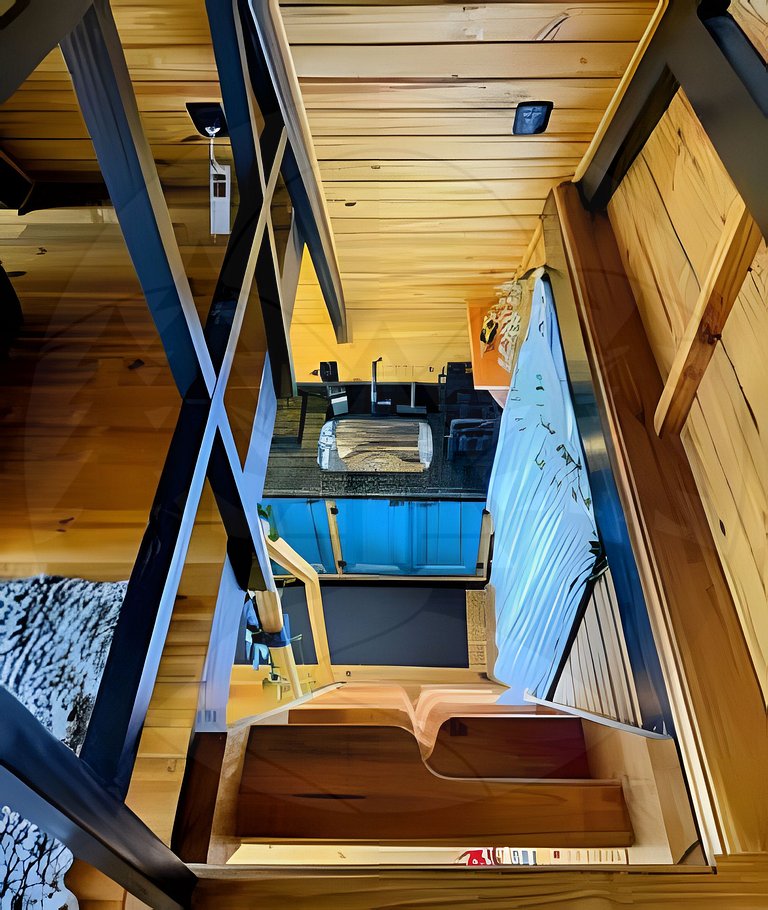 Cabana c/ Hidro, Lareira e Café na Rota do Vinho