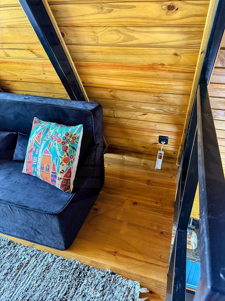 Cabana c/ Hidro, Lareira e Café na Rota do Vinho