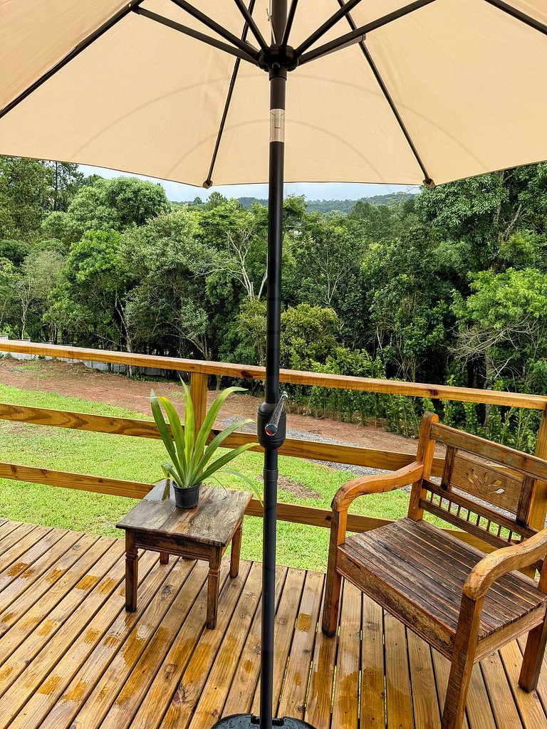 Cabana c/ Hidro, Lareira e Café na Rota do Vinho