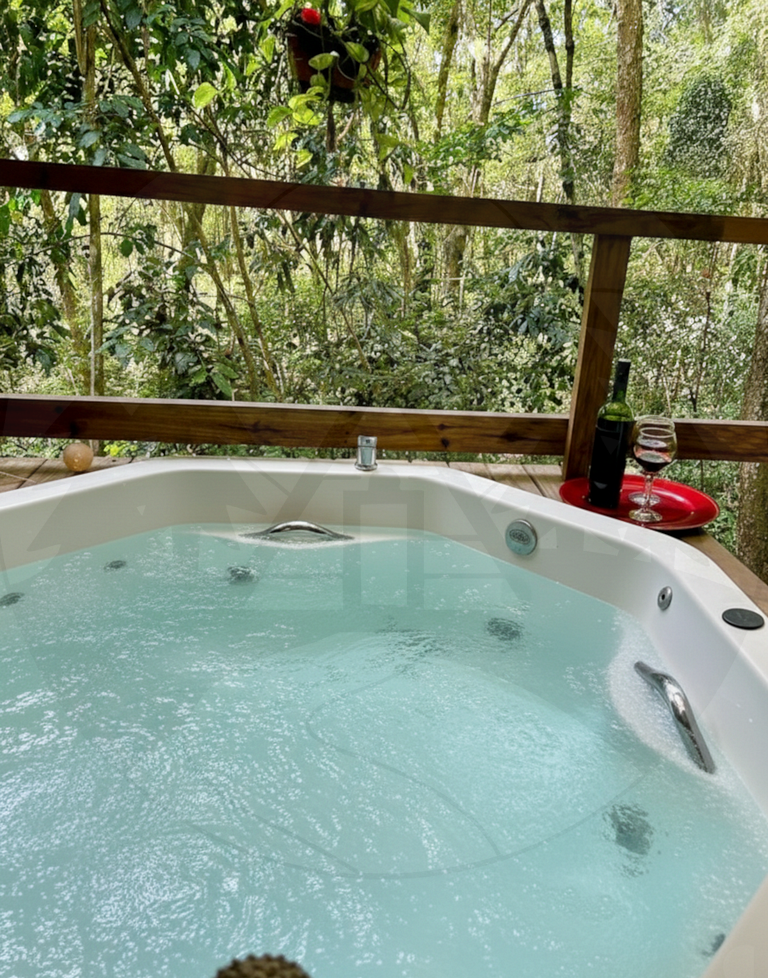 Cabana na Serra da Cantareira com Hidro e Lareira